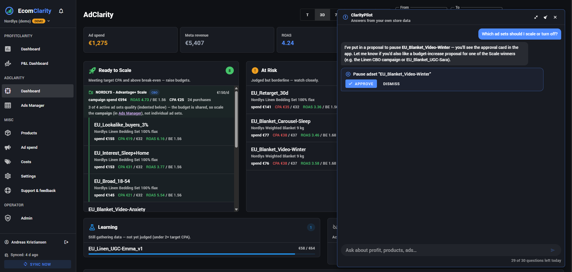ClarityPilot chat and nudges